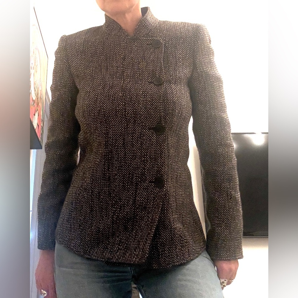 Armani Collezioni Women's Black Tweed Jacket - Picture 5 of 15